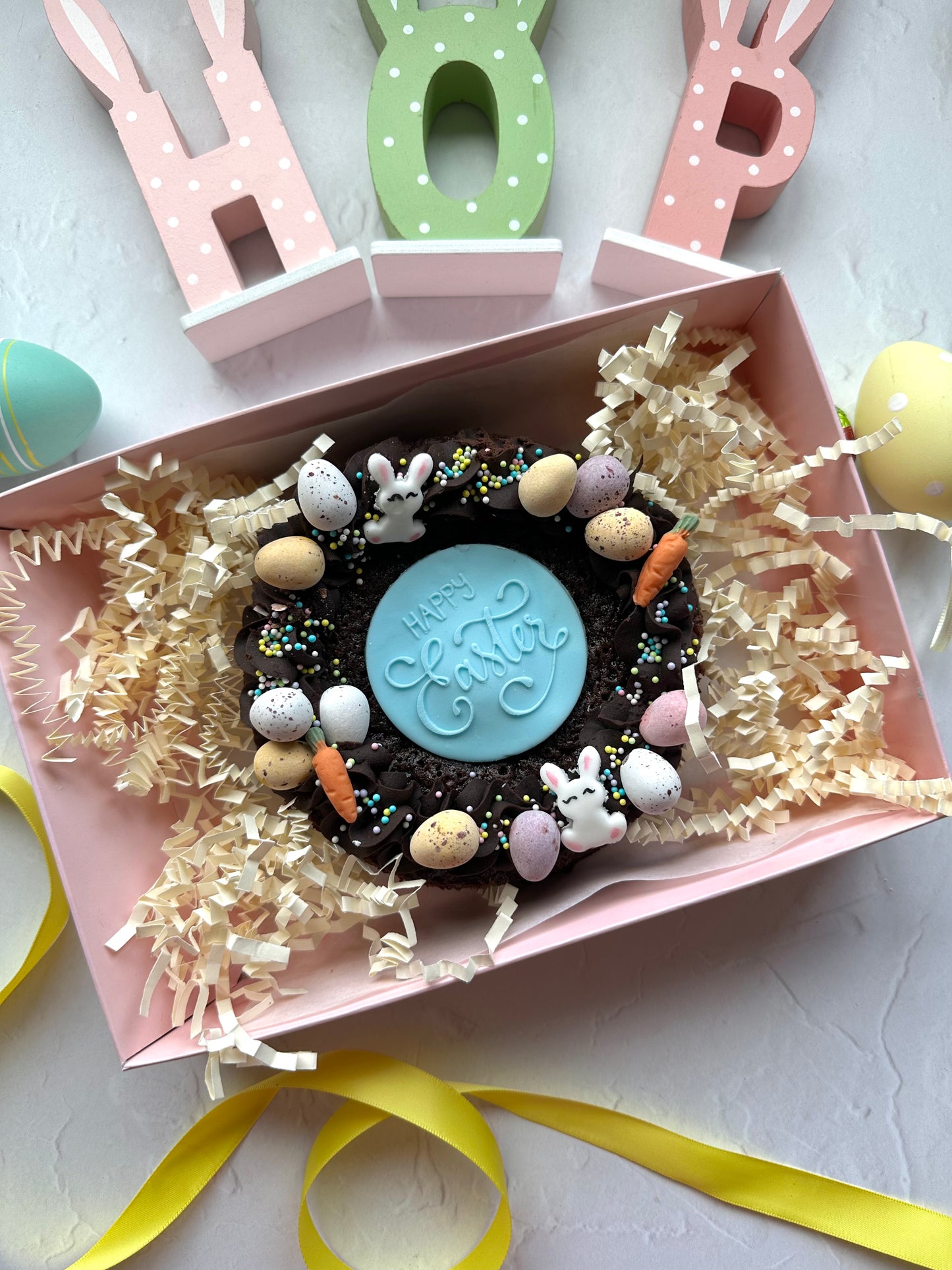 Easter Chocolate Brownie Pie